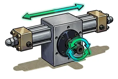 How to convert continuous linear motion into rotary motion